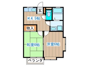 ガ－デンヒルズＢ棟の物件間取画像